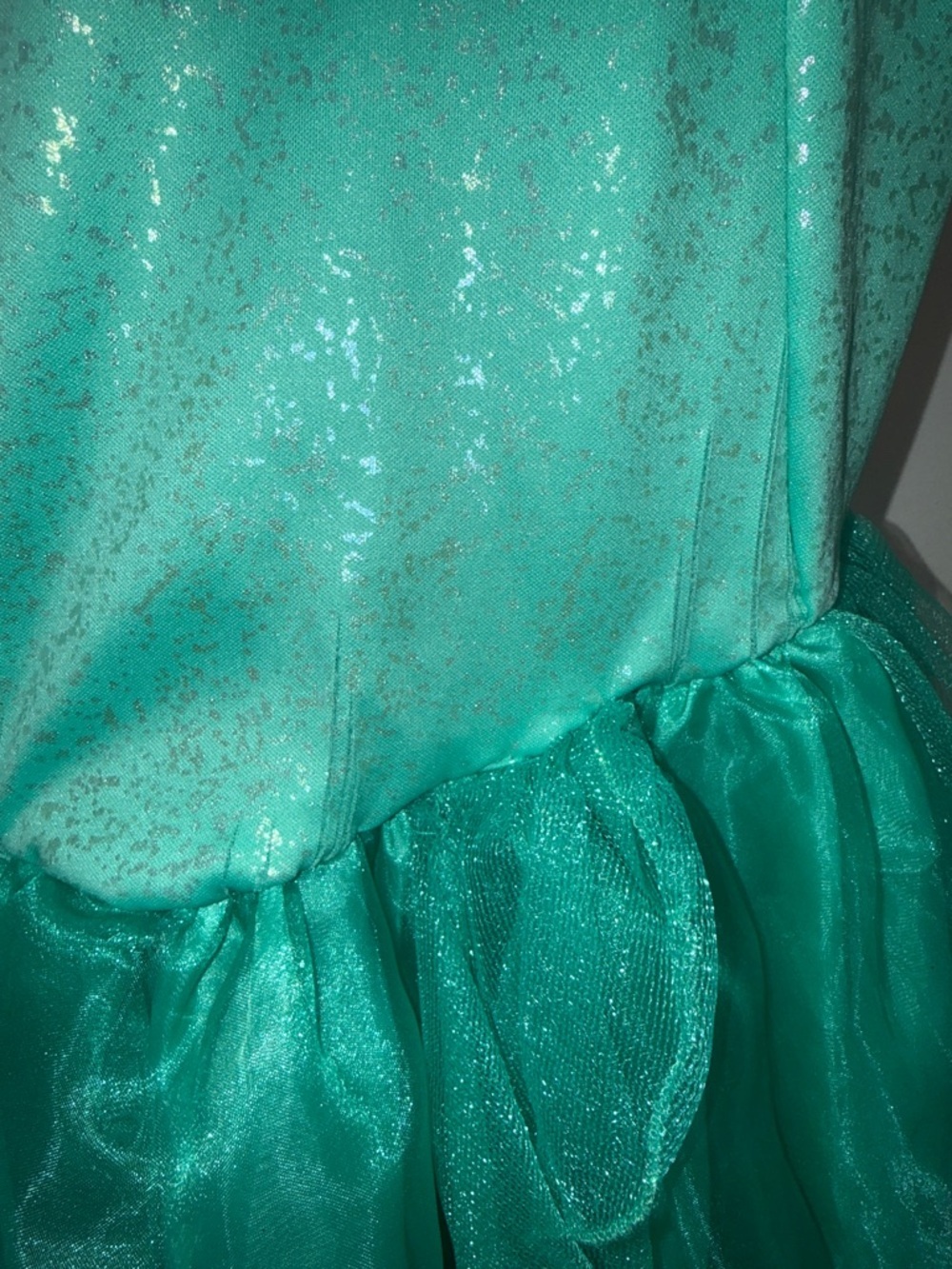 Disney Purple and Teal little Mermaid Costume Dress with glitter and iridescent - Picture 6 of 13